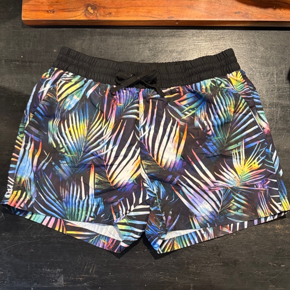 4/$15 Tropical Print Men's Swim Shorts